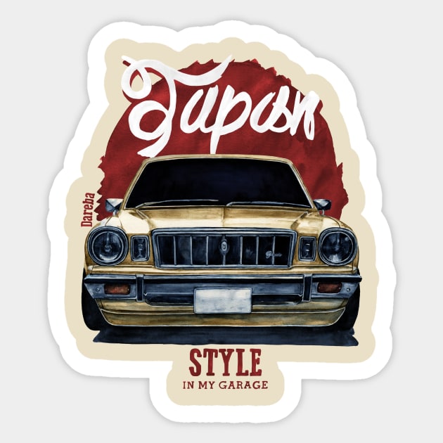 Japan car in my Garage Sticker by dareba